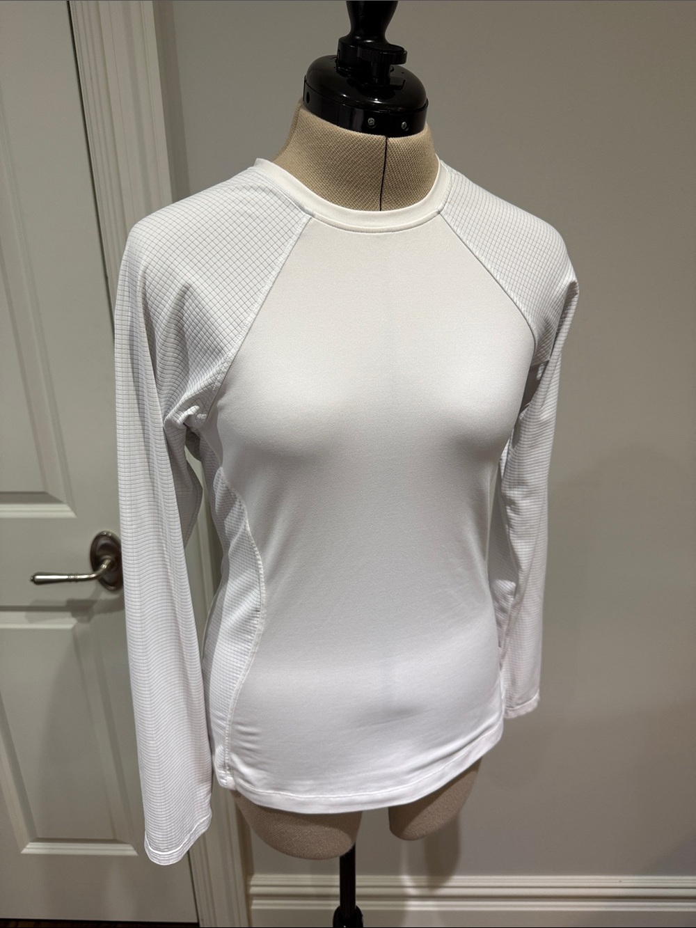 Women's White SofiBella Raglan SPA 50+ Long-Sleeve Performance Tennis Top